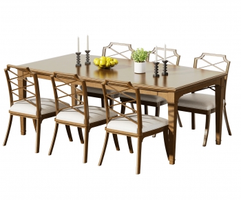 American Style Dining Table And Chairs-ID:522289327