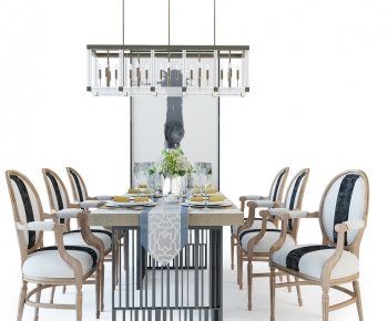 American Style Dining Table And Chairs-ID:416279086