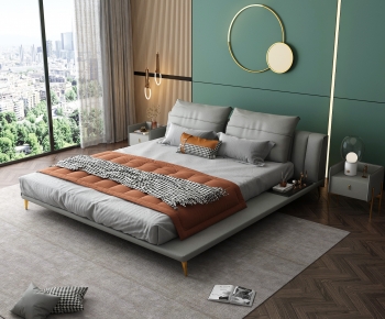 Modern Double Bed-ID:139688974