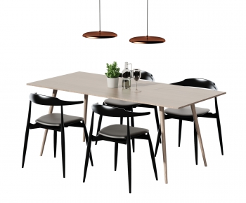 American Style Dining Table And Chairs-ID:154125931