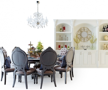 Simple European Style Dining Table And Chairs-ID:848999025