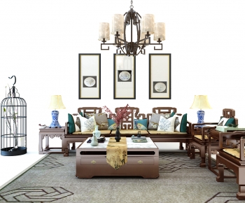 New Chinese Style Sofa Combination-ID:896914964