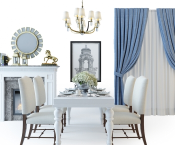 American Style Dining Table And Chairs-ID:971514943