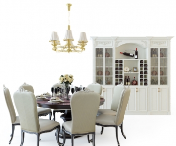 American Style Dining Table And Chairs-ID:334980962