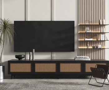 Nordic Style Wabi-sabi Style TV Cabinet-ID:887181041