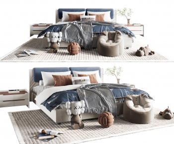 Modern Double Bed-ID:576823954