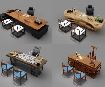 New Chinese Style Office Table-ID:477290275