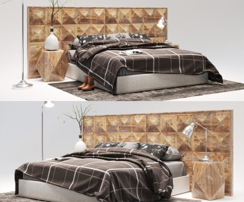 Modern Double Bed-ID:537728073