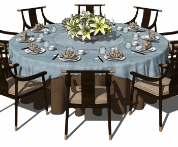 New Chinese Style Dining Table And Chairs-ID:210958961