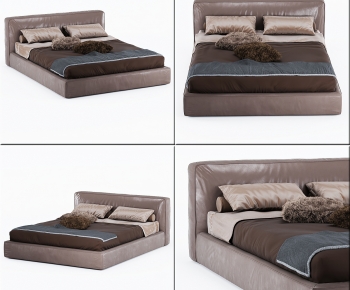 Modern Double Bed-ID:302110913