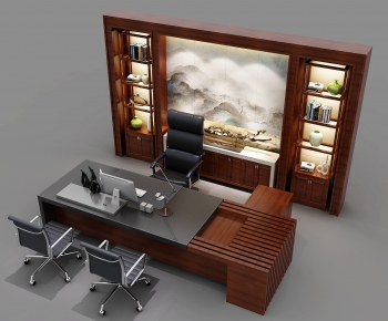 New Chinese Style Manager's Office-ID:644927984
