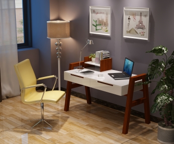 Modern Computer Desk And Chair-ID:287849951