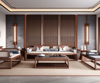 New Chinese Style A Living Room-ID:230695961