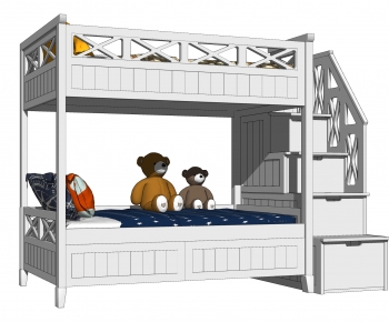 Nordic Style Bunk Bed-ID:304045929