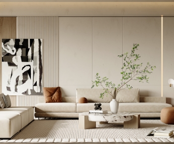 Modern Wabi-sabi Style A Living Room-ID:117499834