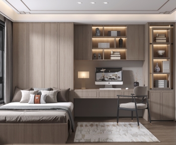 New Chinese Style Bedroom-ID:652602917