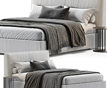 Modern Double Bed-ID:475348008