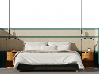 New Chinese Style Double Bed-ID:540710932