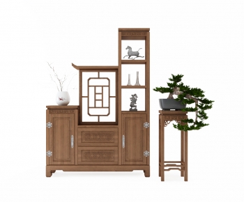 New Chinese Style Decorative Cabinet-ID:635609684