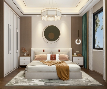 New Chinese Style Bedroom-ID:397186044