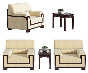 New Chinese Style Single Sofa-ID:754009016