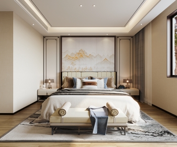 New Chinese Style Bedroom-ID:527726894
