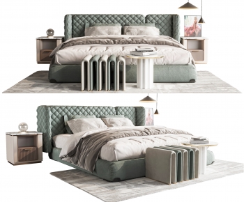 Modern Double Bed-ID:482769043