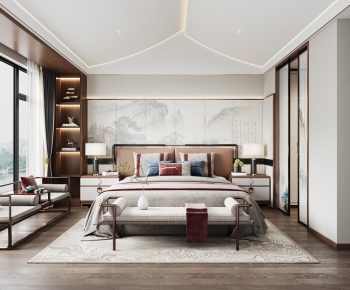 New Chinese Style Bedroom-ID:722771889