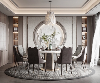 New Chinese Style Dining Room-ID:411787035