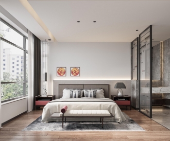 New Chinese Style Bedroom-ID:994975092