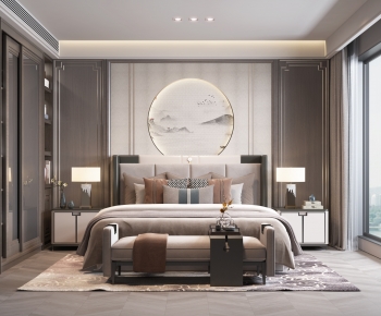 New Chinese Style Bedroom-ID:371493101