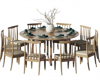 New Chinese Style Dining Table And Chairs-ID:539325004
