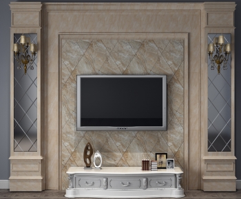 Simple European Style TV Wall-ID:832180026