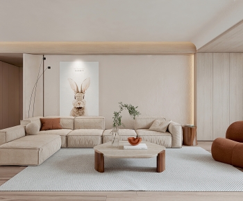 Wabi-sabi Style A Living Room-ID:665215023