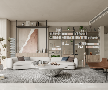 Wabi-sabi Style A Living Room-ID:605912929