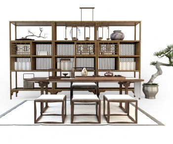 New Chinese Style Tea Tables And Chairs-ID:111896996