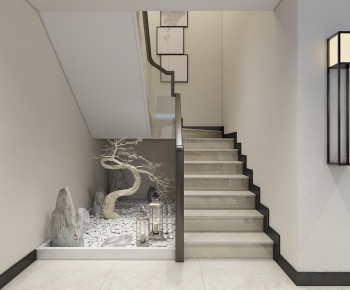 New Chinese Style Stairwell-ID:147053008