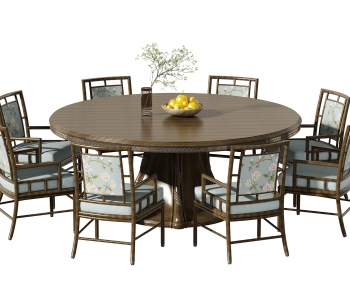 New Chinese Style Dining Table And Chairs-ID:683275949