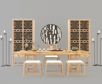 New Chinese Style Tea Tables And Chairs-ID:754196887