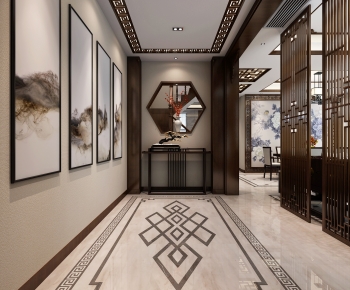 New Chinese Style Hallway-ID:526443964