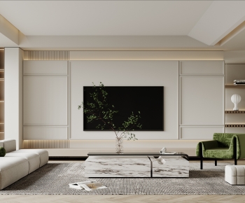 Modern Wabi-sabi Style A Living Room-ID:926399295