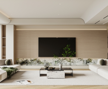 Modern Wabi-sabi Style A Living Room-ID:673224935