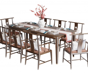 New Chinese Style Dining Table And Chairs-ID:679061894