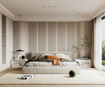 Modern Wabi-sabi Style Bedroom-ID:526290897