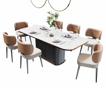 Modern Dining Table And Chairs-ID:802405128