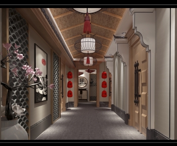 New Chinese Style Catering Space-ID:935314892