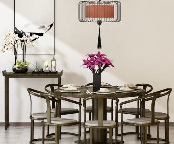Chinese Style Dining Table And Chairs-ID:528202061