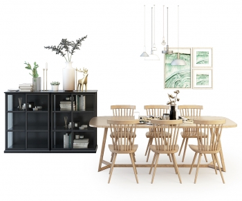 Nordic Style Dining Table And Chairs-ID:395721913