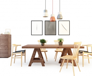 Nordic Style Dining Table And Chairs-ID:642942913