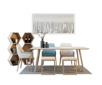 Nordic Style Dining Table And Chairs-ID:378384118